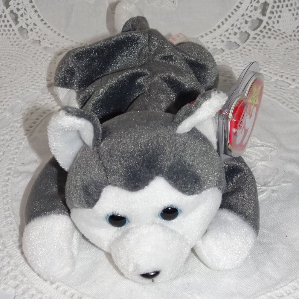 TY Beanie Babies – Nanook the Husky (4th Generation) – Red Stamp #408 – MNWT